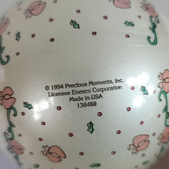 Precious Moments Glass Christmas Ornament Sharing Our Season Together 1995 VTG - Picture 6 of 12